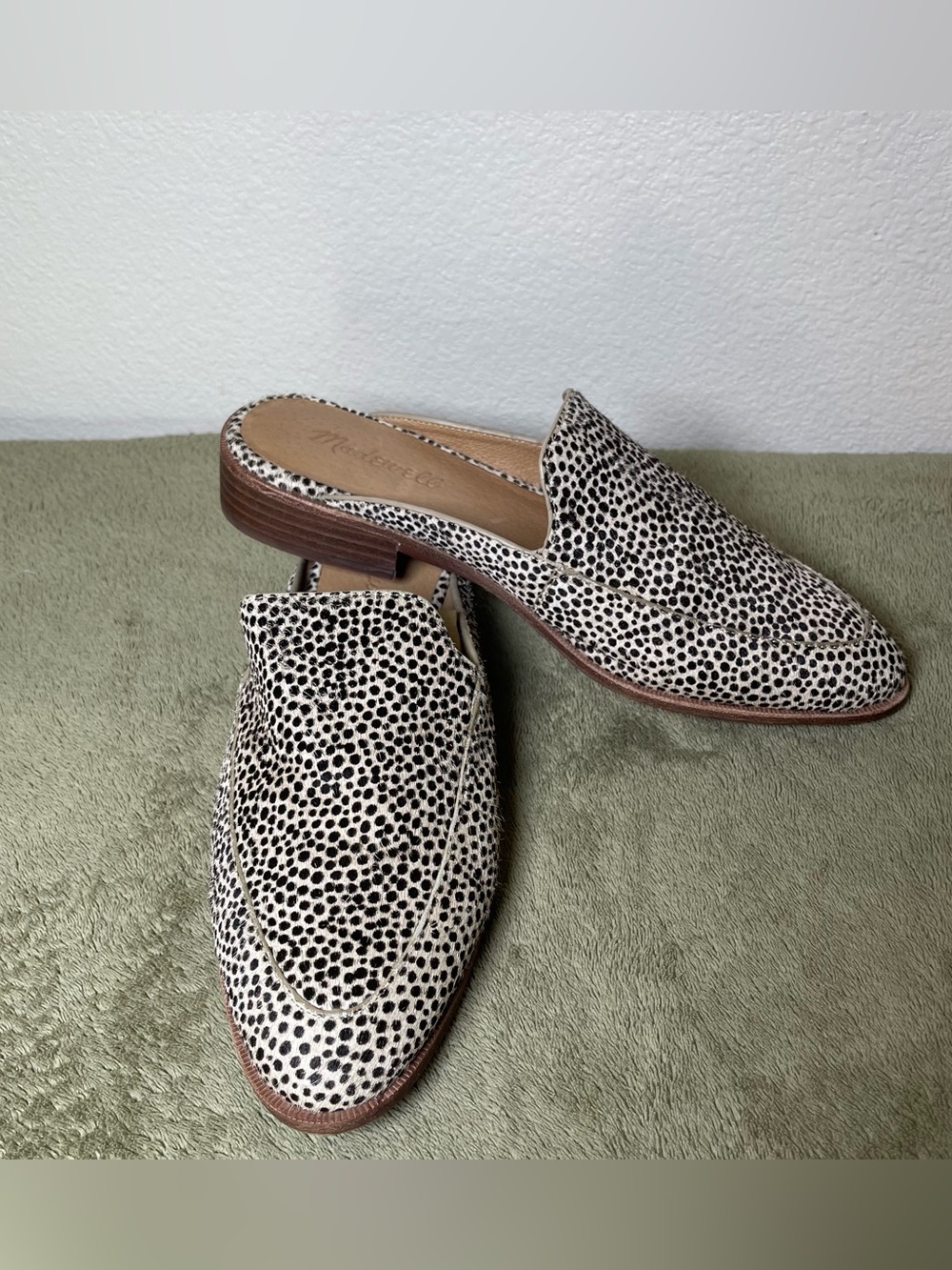 Madewell The Gemma Mule in Spot Dot Calf Hair Women's Size 7 Slip On